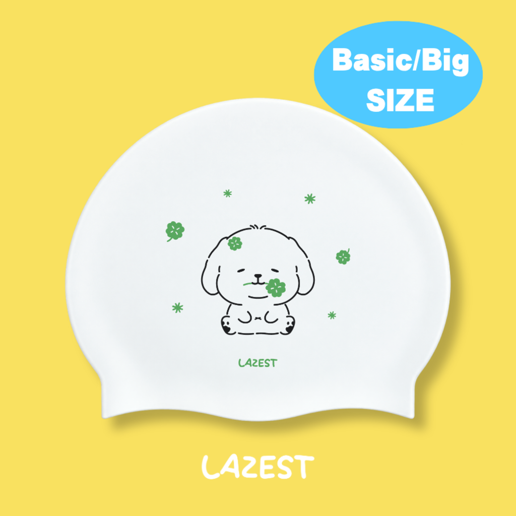 실리콘 수모 캐릭터 수영모 일반 대형 수모 롱헤어 긴머리 대두 빅사이즈 대형사이즈(L), 럭키 뚜마로 - 상품 이미지