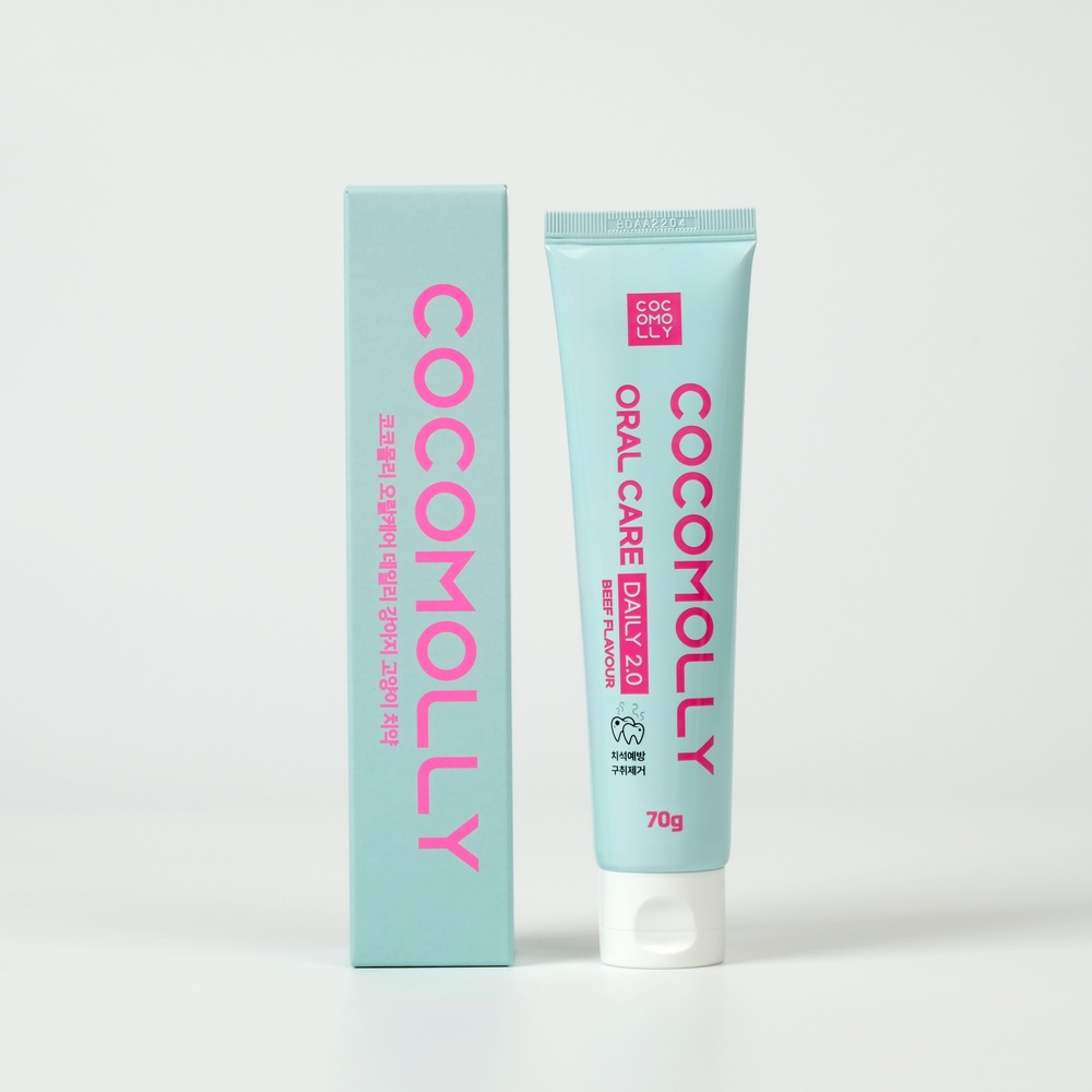 코코몰리 오랄케어 구내염 플라그 치석제거 입냄새제거 락토페린 강아지치약 70g - 상품 이미지