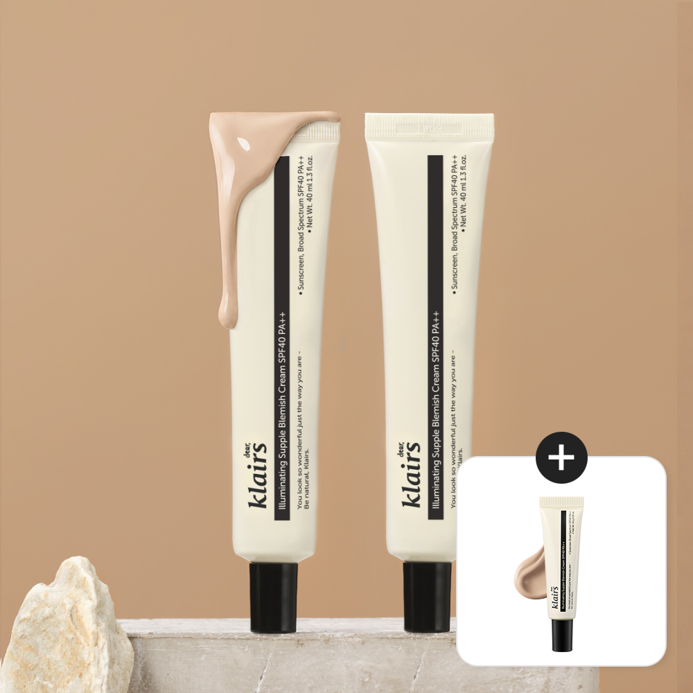 [더블구성] 클레어스 일루미네이팅 서플 블레미쉬크림 40ml (SPF40 PA++), 2개 / 비비크림 자연스러운 톤업 모공커버 - 상품 이미지