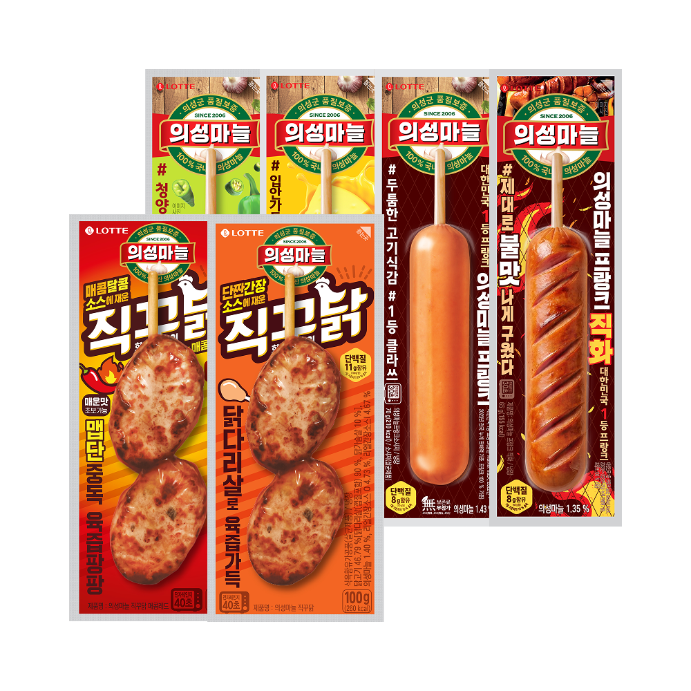 의성마늘프랑크 70g 외 프랑크/직꾸닭 5종 10개+10개 (옵션선택) - 상품 이미지