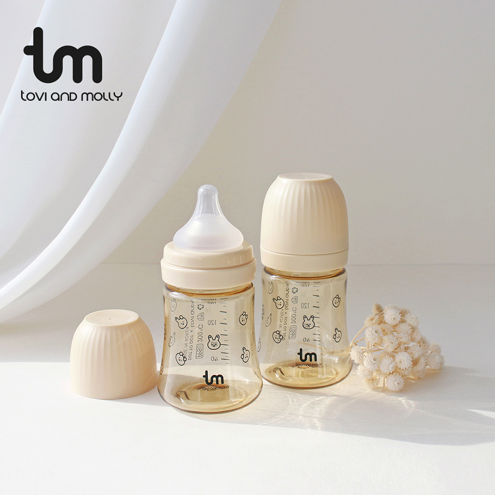 토비앤몰리 X 돗투돗 PPSU 아기 배앓이 방지 젖병 (젖꼭지 포함) 180ml, 돗바니 바닐라, 1개 - 상세 이미지 3