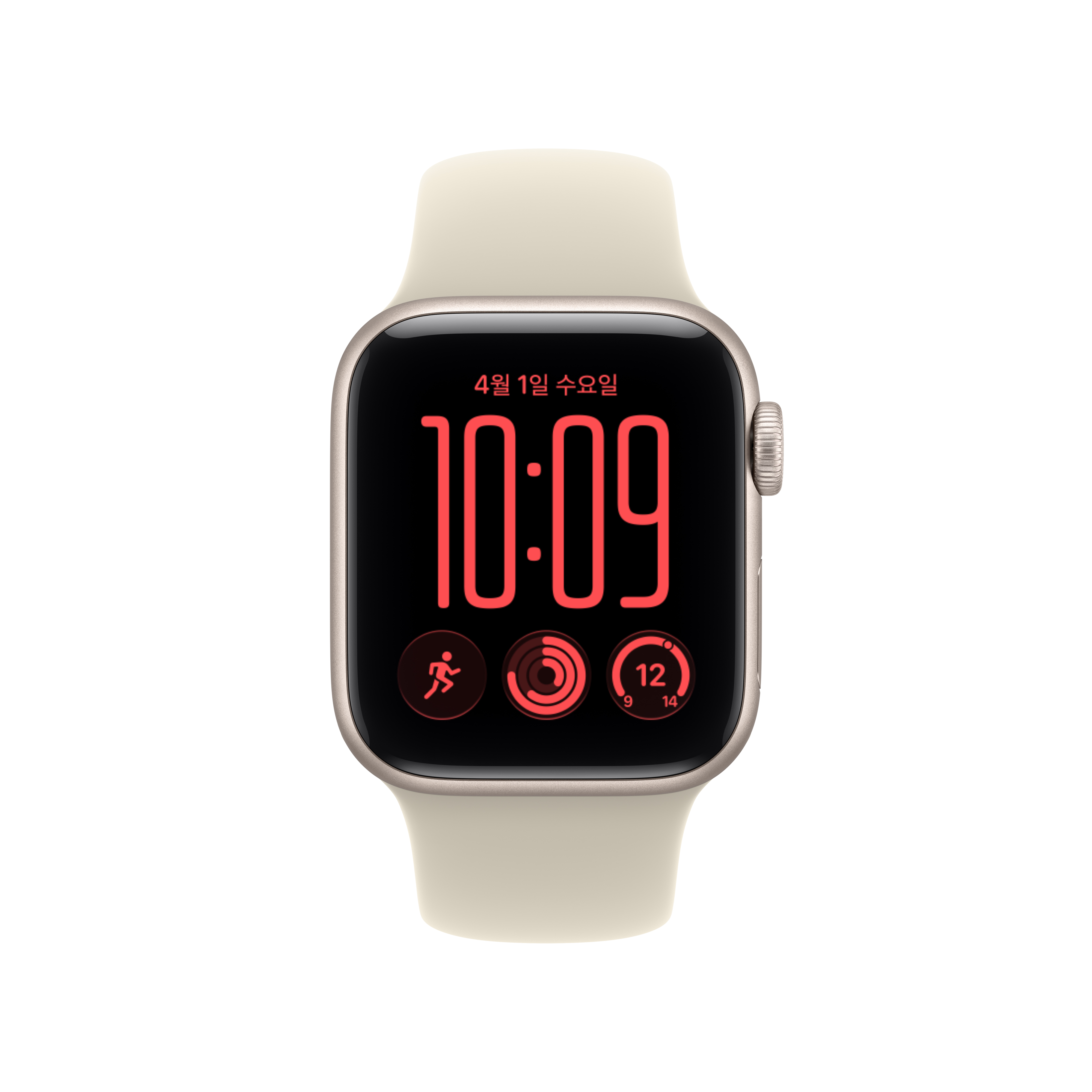 애플워치 SE 3 셀룰러 40mm 스타라이트 알루미늄, 샌드 스포츠 밴드 (M/L) MJLE4KH/A - 상세 이미지 5