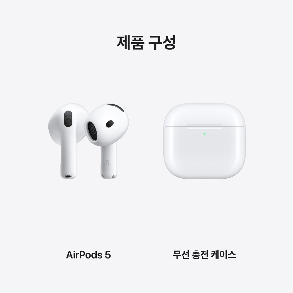 공식 애플 에어팟 5 (무선 충전 케이스 모델) MKFT4KH/A 상품 이미지