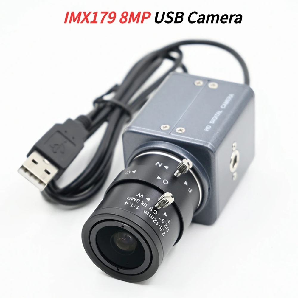 웹캠 화상카메라 방송용 산업용 웹카메라 IMX179 USB카메라 8MP 5-50mm 2.8-12mm - 상품 이미지
