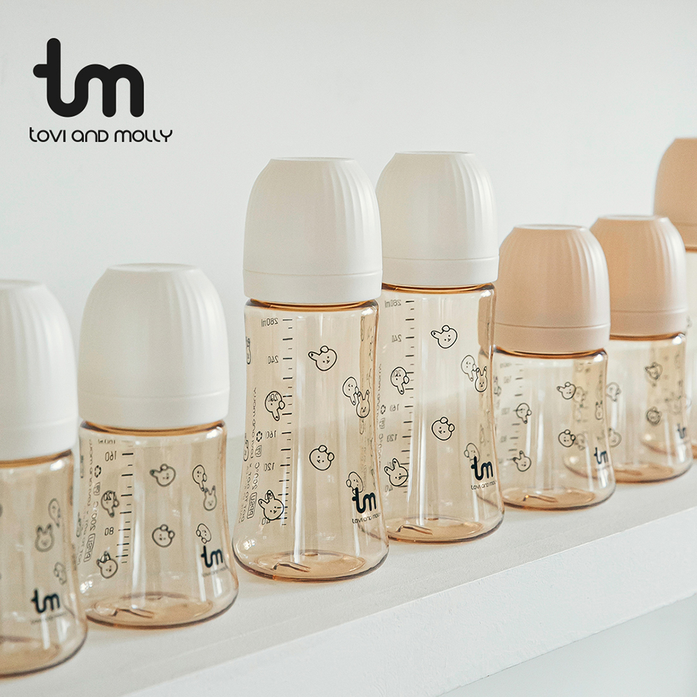 토비앤몰리 X 돗투돗 PPSU 아기 배앓이 방지 젖병 (젖꼭지 포함) 280ml, 돗바니 화이트, 1개 이미지 7