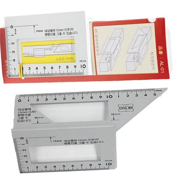 목공용 목공 직각자 금속 알루미늄 직각자 연귀자 측정 도구 - 상세 이미지 2