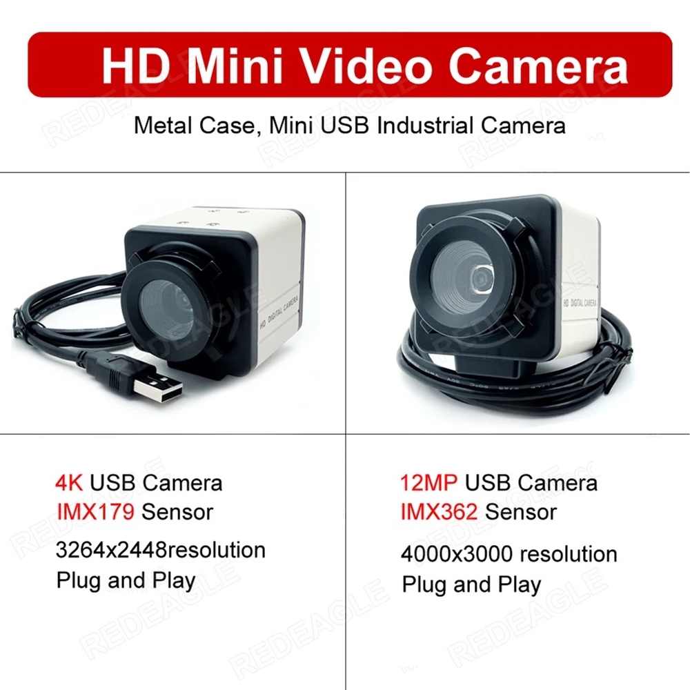 웹캠 화상카메라 방송용 산업용 웹카메라 12MP CCD MX362 4K IMX179 USB 카메라 - 상세 이미지 2