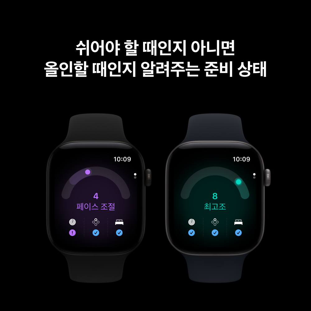 (1차 예약) 공식 애플워치 12 셀룰러 42mm 다크 브론즈 알루미늄, 올리브 스포츠 밴드 (S/M) MJG44KH/A - 상세 이미지 2