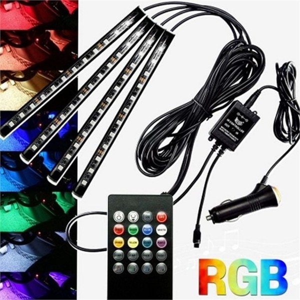 사운드 차량용 led 풋 등 엠비언트 자동차 led 무드등 시거 - 상품 이미지