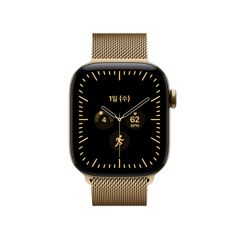 (1차 예약) 공식 애플워치 12 셀룰러 42mm 래디언트 골드 티타늄, 래디언트 골드 밀레니즈 루프 MJGL4KH/A - 상세 이미지 2