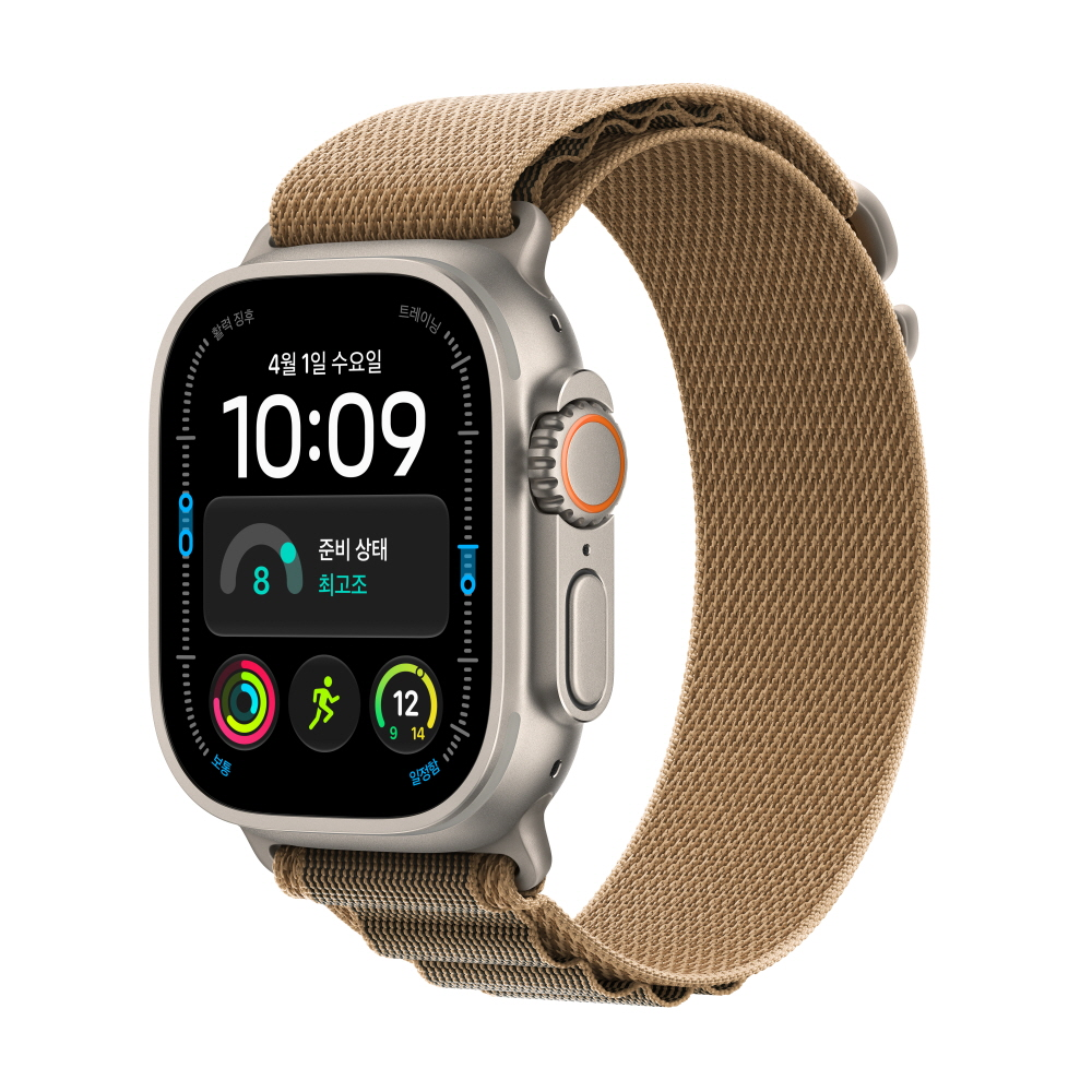 (2차 예약) 애플워치 울트라 4 셀룰러 내추럴 티타늄, 49mm, 데저트 알파인 루프(S) - 상품 이미지