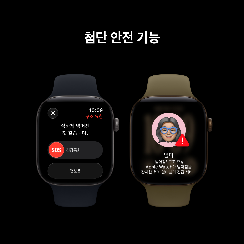 (1차 예약) 공식 애플워치 12 셀룰러 46mm 나이트 블루 세라믹, 네이비 블루 스포츠 밴드 (M/L) MJH44KH/A 이미지 7