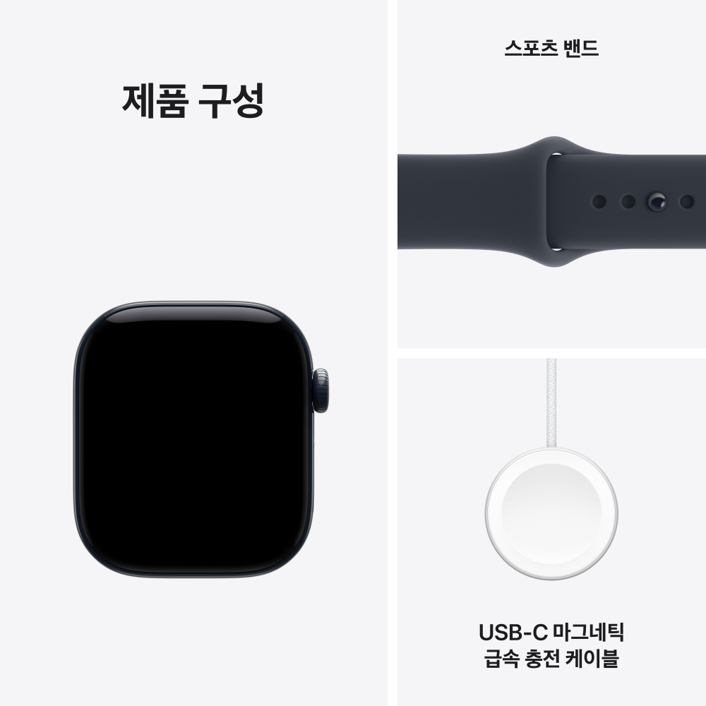 (1차 예약) 공식 애플워치 12 셀룰러 42mm 나이트 블루 세라믹, 네이비 블루 스포츠 밴드 (M/L) MJH04KH/A - 상세 이미지 4