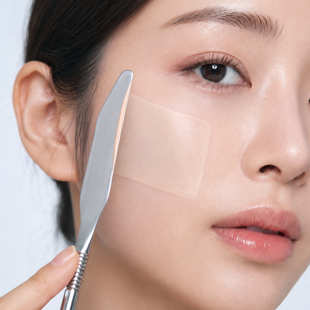 윤결 316L 스테인리스 메이크업스파출라 얇고 고른 초밀착 파운데이션 모델링 스킨케어 도구 - 상세 이미지 3