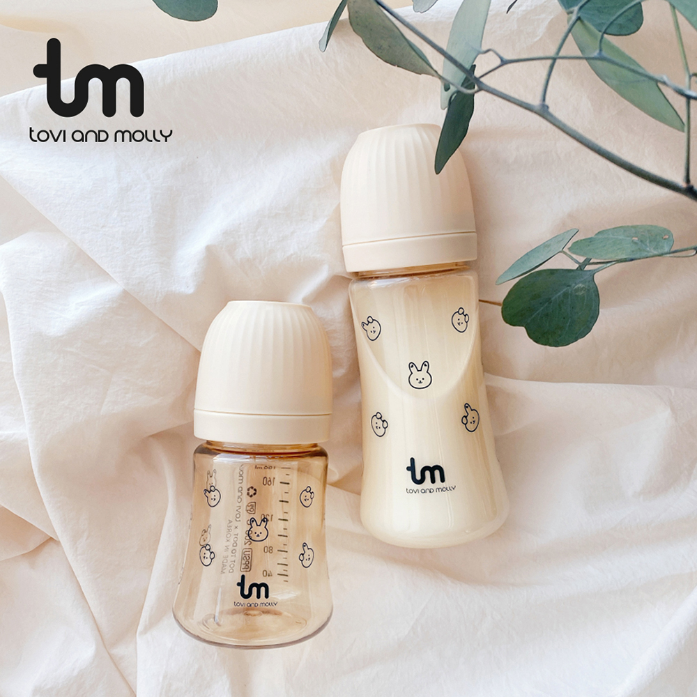 토비앤몰리 X 돗투돗 PPSU 아기 배앓이 방지 젖병 (젖꼭지 포함) 180ml, 돗바니 바닐라, 1개 - 상세 이미지 5