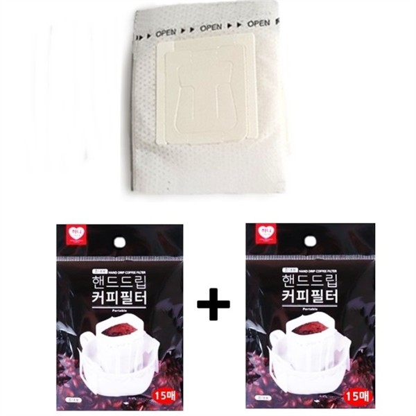 캠핑용 핸드 드립 커피 필터 30매 휴대용 일회용 커피 필터 - 상품 이미지