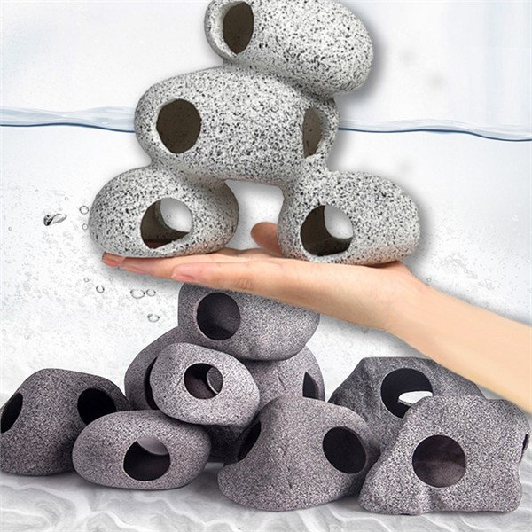 산란장 물고기 은신처 동굴 수조 꾸미기 바위 어항 장식품 - 상품 이미지