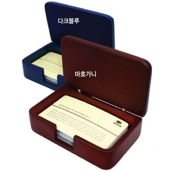 원목 탁상용 명함 케이스 스탠드 명함 보관함 디스펜서 뚜껑형 사무실 - 상세 이미지 2