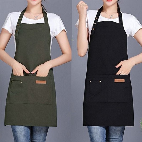 버튼형 앞치마 스트랩 미용실 앞치마 네일샵 공방 주방 작업용 - 상세 이미지 2