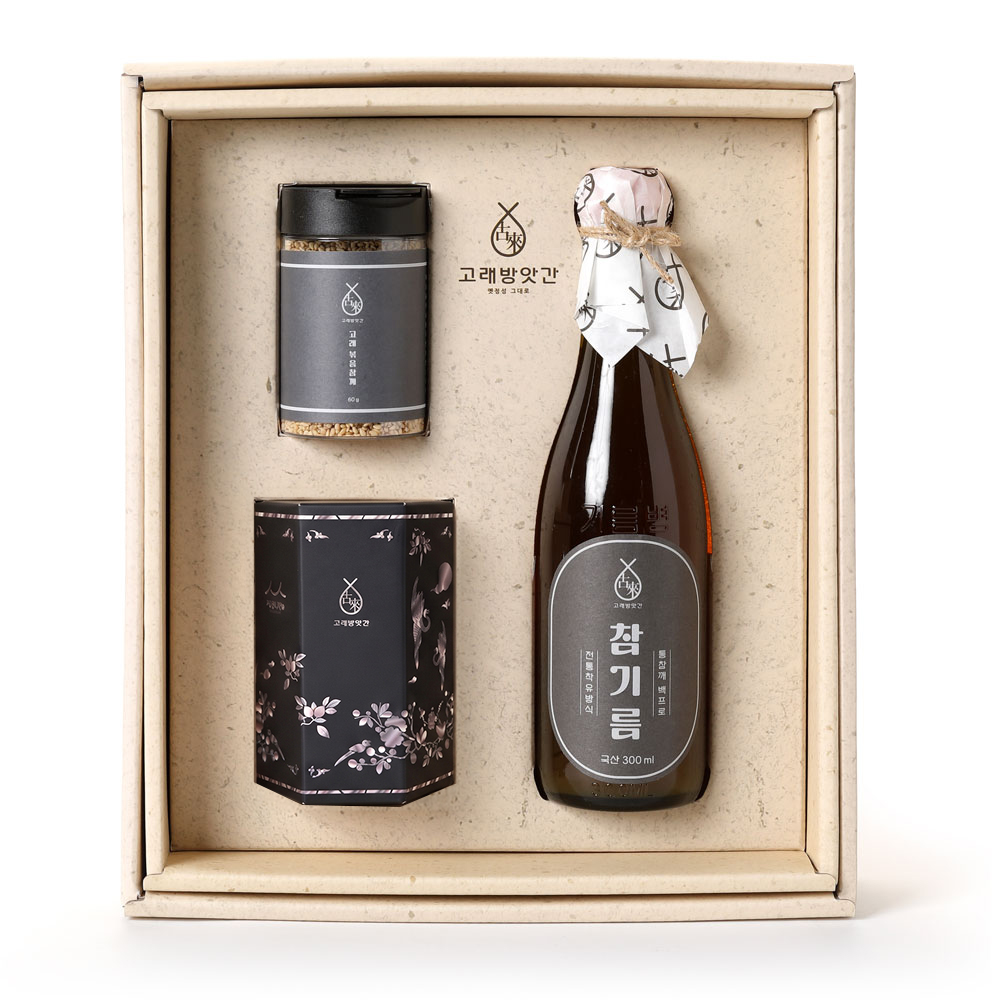 정32호 국산 참기름 볶음참깨 선물세트 추석 명절 모임 행사 결혼 답례품 - 메인 이미지