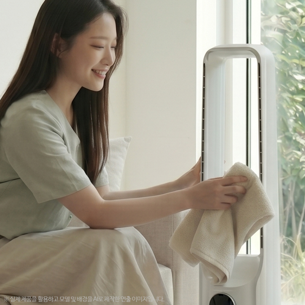 한경희 BLDC 저소음 타워형 날개없는 선풍기 리모컨 무엽 타워형 GF-NF7900 이미지 8