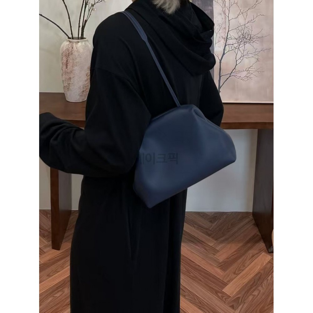 고급 천연 양가죽 숄더백 여성용 미니 만두백 하객패션 우아한 스타일 내부까지 양가죽 - 상품 이미지