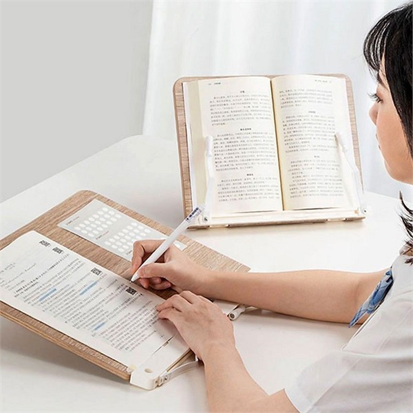 학습용 독서대 필기용 높이 조절 독서대 나무 학생 데스크 책상 - 상품 이미지
