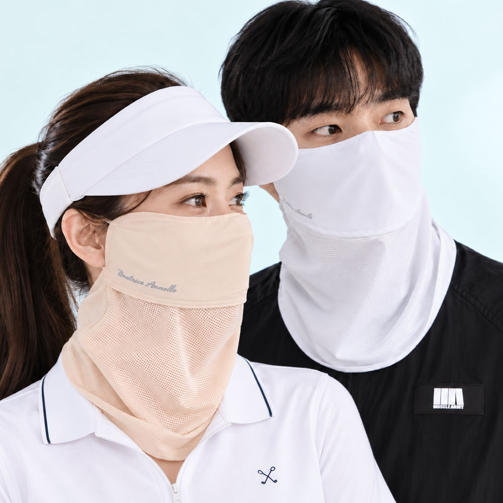 밥앤스미스 자외선차단마스크 골프 마스크 자전거 등산 기미 목 얼굴 햇빛가리개 - 상품 이미지