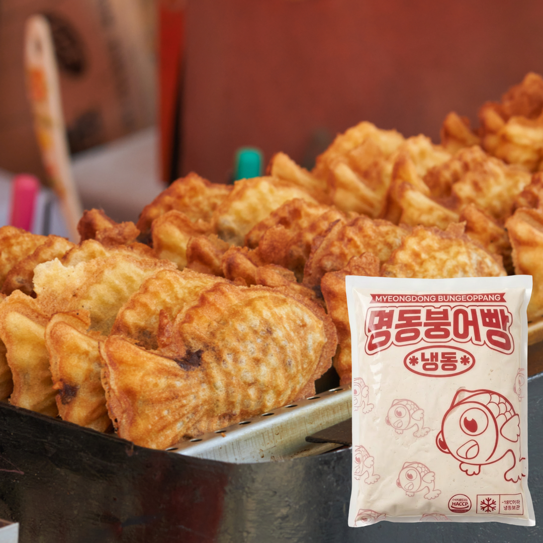 지니스 찰붕어빵 반죽 5kg 명동반죽 행복한잉어빵 붕어빵 만들기 재료 - 메인 이미지