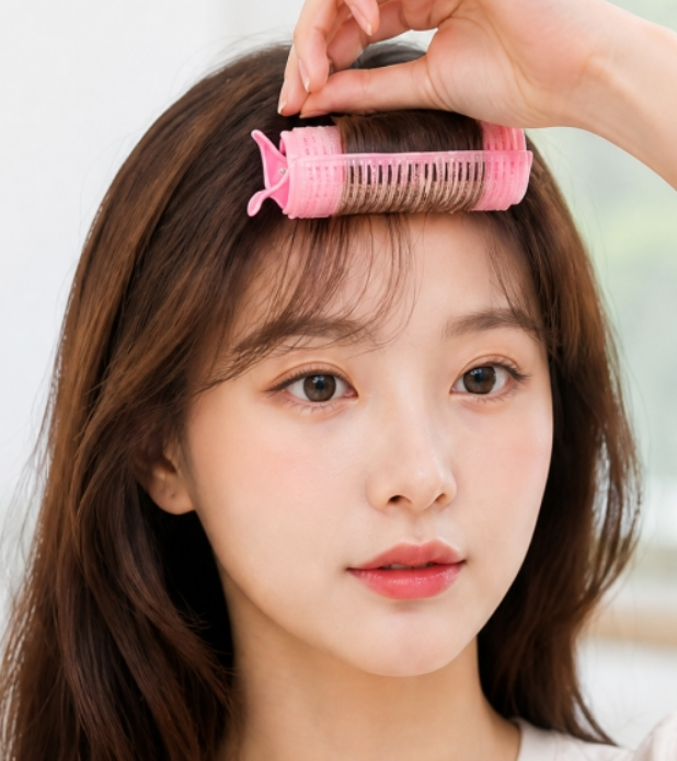 앞머리 구르프 롤 뿌리 볼륨 가르마 집게 헤어 머리 뽕 웨이브 헤어핀 롤 고정 여성 - 상세 이미지 5