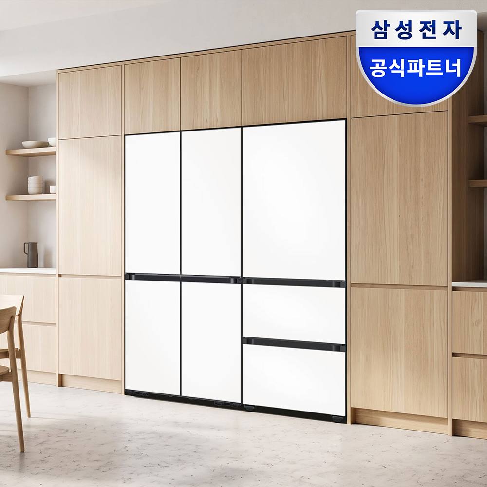 [신제품런칭특가] 삼성 비스포크 키친핏 냉장고 김치냉장고 세트 RM70H63R1Z RQ33DB74D2AP 에센셜화이트 1등급+2등급 - 상품 이미지