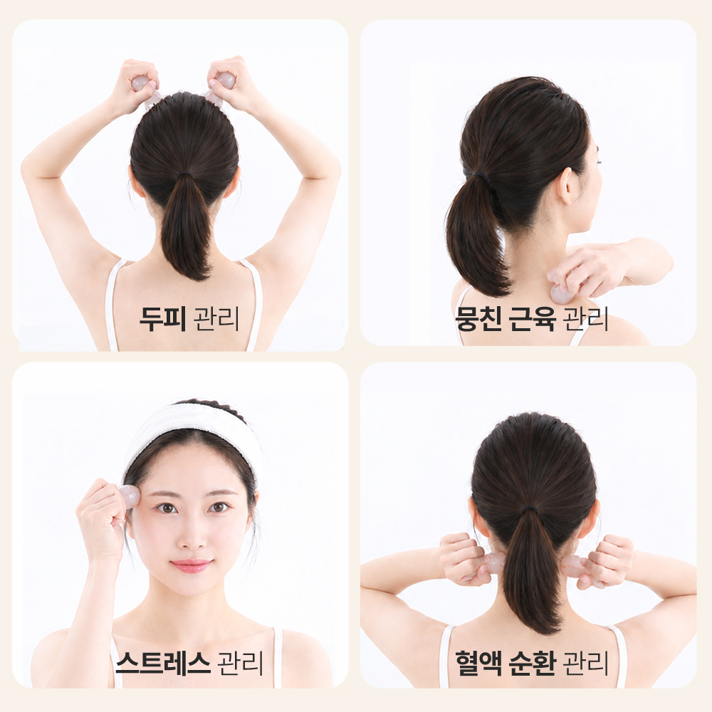 스토움 선물포장 1+1 문어 괄사 마사지기 두피 머리 지압 승모근 림프 바디 잔스 - 상세 이미지 3