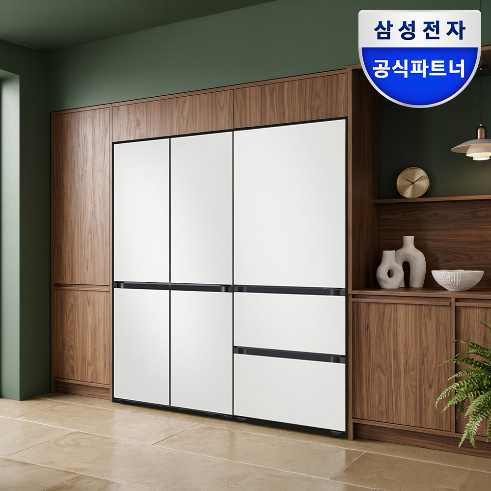 [신제품런칭특가] 삼성 비스포크 키친핏 냉장고 김치냉장고 세트 RM70H63R1A RQ33DB74D2AP 코타화이트 1등급+2등급 - 상품 이미지