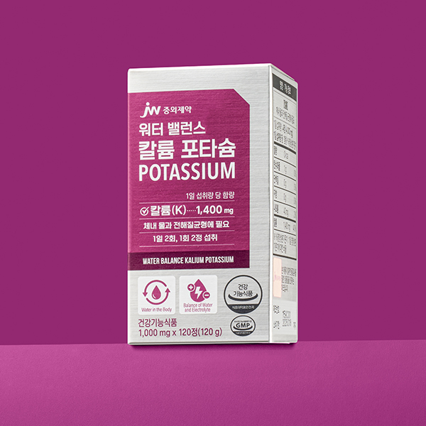 JW중외제약 워터 밸런스 칼륨 포타슘 POTASSIUM 120정, 4개 - 상세 이미지 3