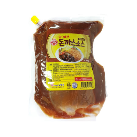오뚜기 오쉐프 부어먹는 돈까스 소스 스파우트팩 2KG 오뚜기