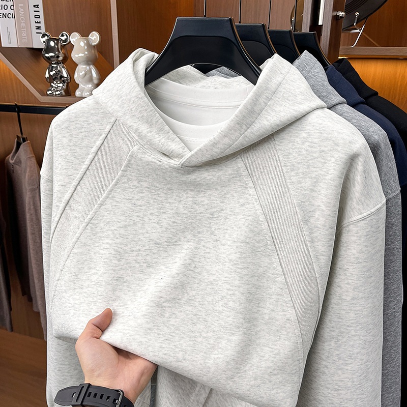남성 베이직 오버핏 후드티 데일리 캐주얼 후드 이미지 6