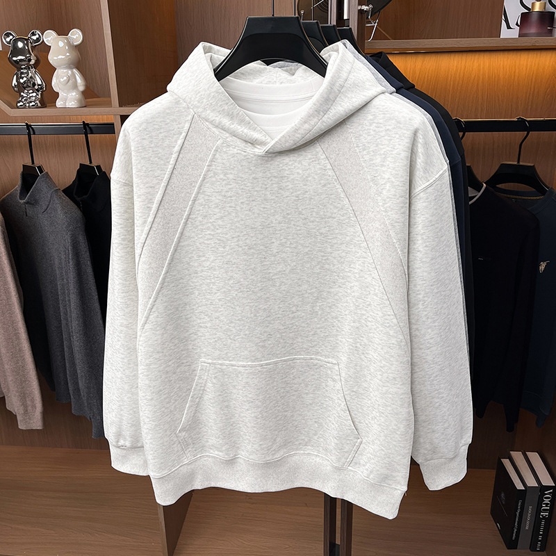 남성 베이직 오버핏 후드티 데일리 캐주얼 후드 이미지 8