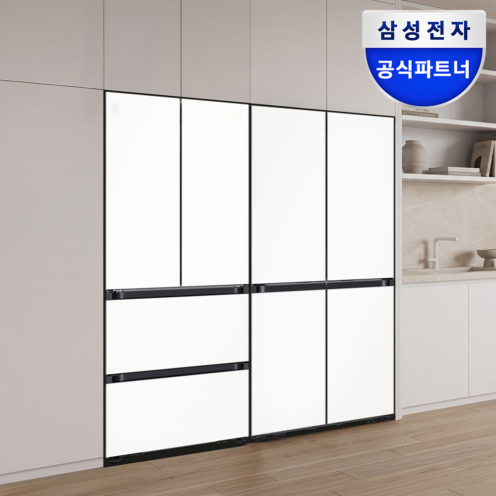 2026 NEW 삼성 비스포크 키친핏 냉장고 김치냉장고 세트 RM70H63R1Z RK70F42M3Z 에센셜화이트 - 상품 이미지