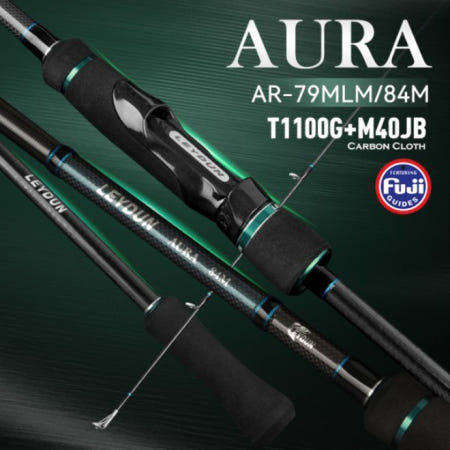 [해외]낚싯대 레이둔 2026 아우라 T1100 스피닝 FUJI 가이드 링 87.5G AR79MLM 84M 오징어 보트 웹풋 카본 클로스