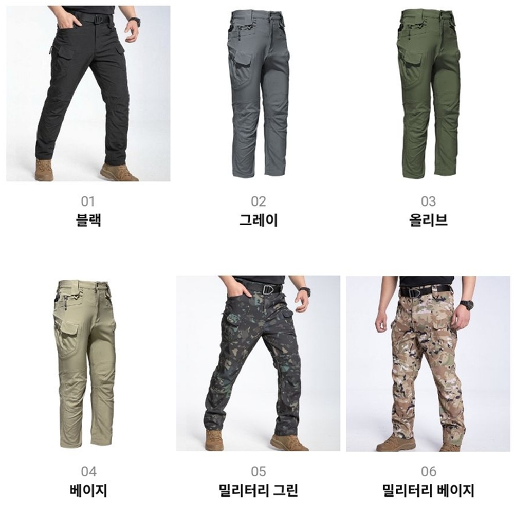 전술바지 작업바지 택티컬팬츠 목수 밀리터리카고 블랙 이미지 7