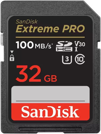 Sandisk Technologies  Inc. [해외]32GB Extreme SD 메모리 카드 최대 100MB/s 읽기 속도 UHSI V30 U3 C10 4K UHD 90MB/s 쓰기 카메라 및 캠코더 호환 Old 32GB