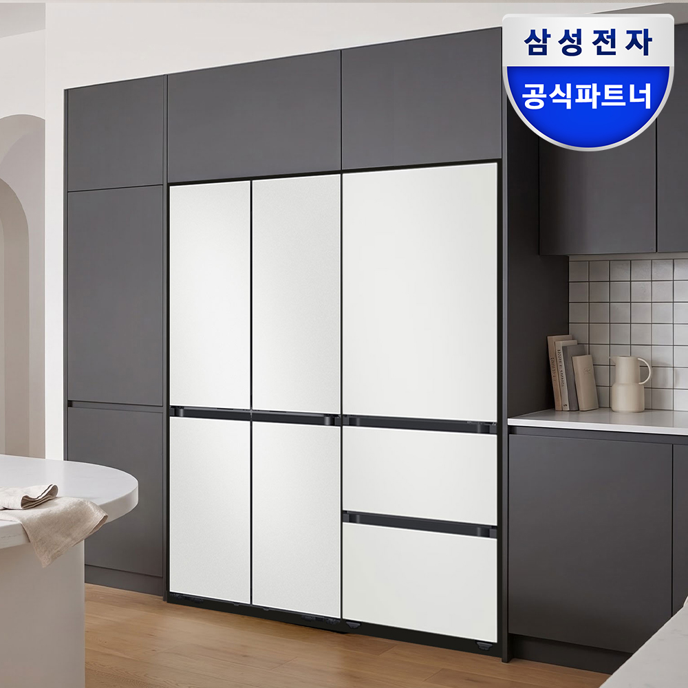 [신제품런칭특가] 삼성 비스포크 키친핏 냉장고 김치냉장고 1등급 세트 RM70H63R1A RQ33DB74C1AP 코타화이트 - 상품 이미지