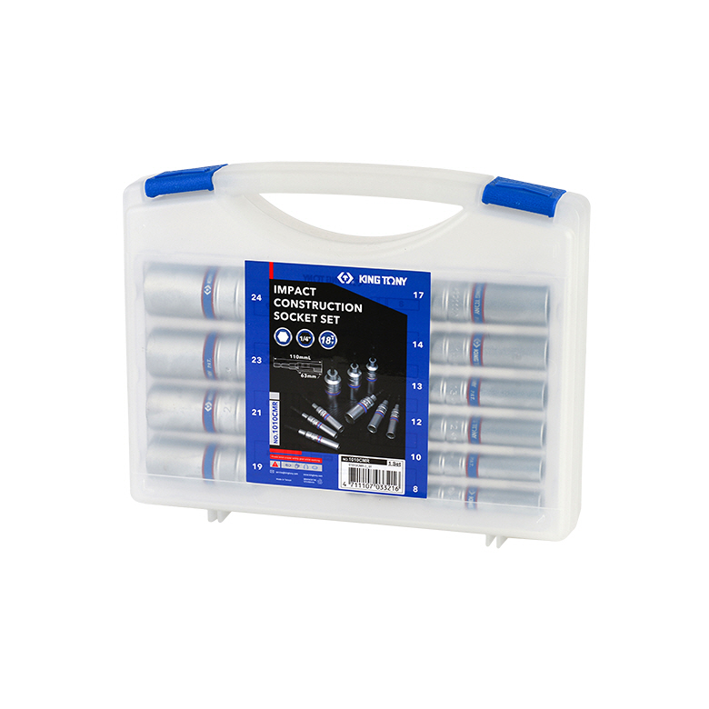 킹토니 롱비트소켓 복스 세트 76C 10PC 8~24mm 1010CMR - 상품 이미지