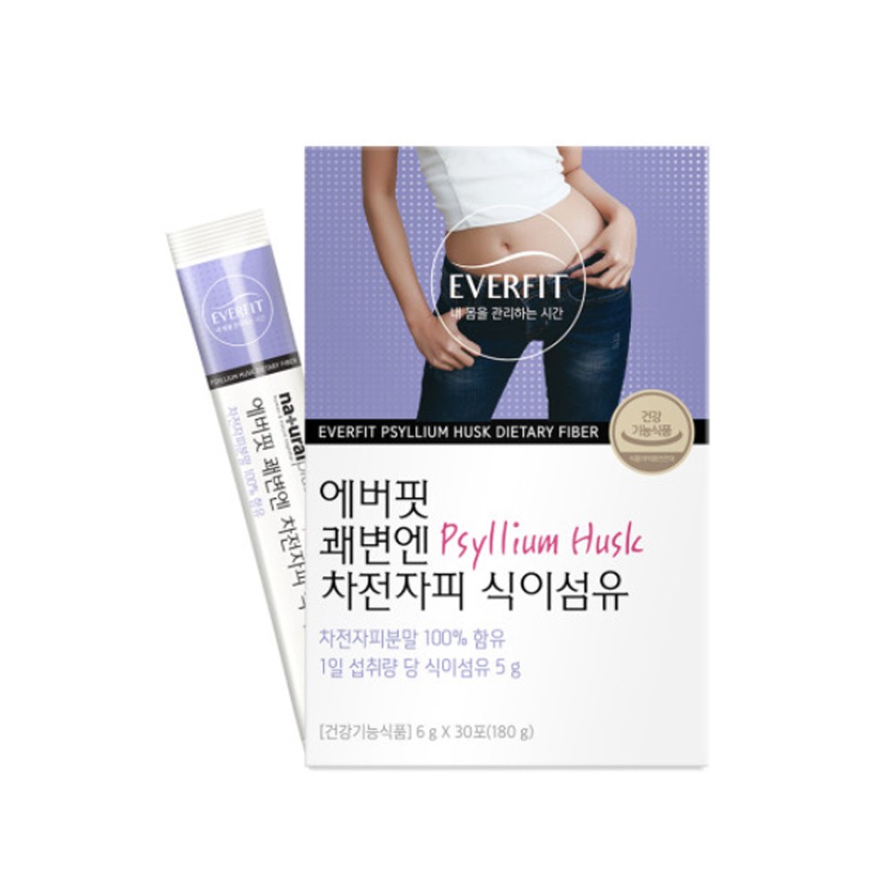 차전자피 분말 100% 쾌변앤 식이섬유 30포 배 - 상품 이미지