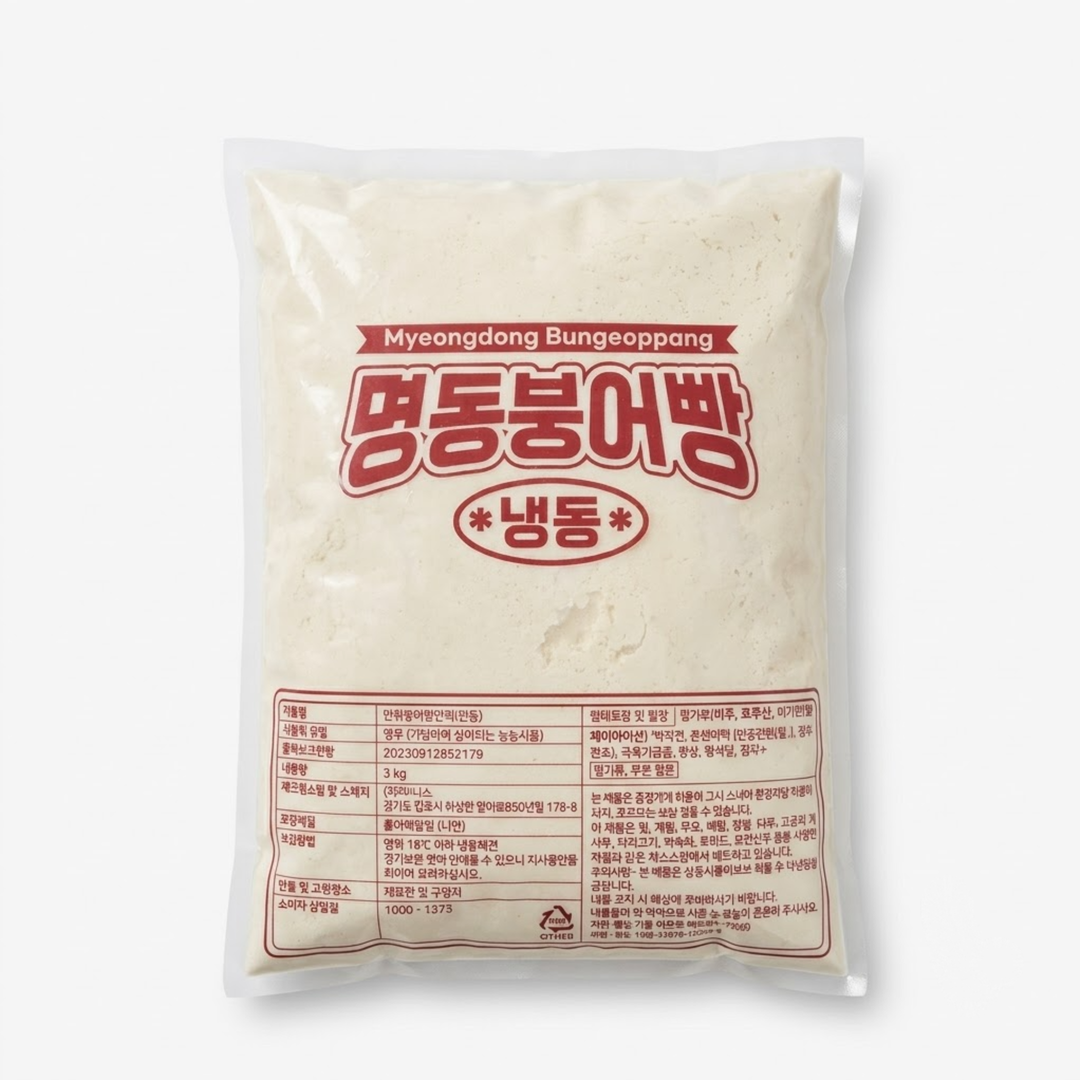 지니스 찰붕어빵 반죽 5kg 명동반죽 행복한잉어빵 붕어빵 만들기 재료 - 상세 이미지 3