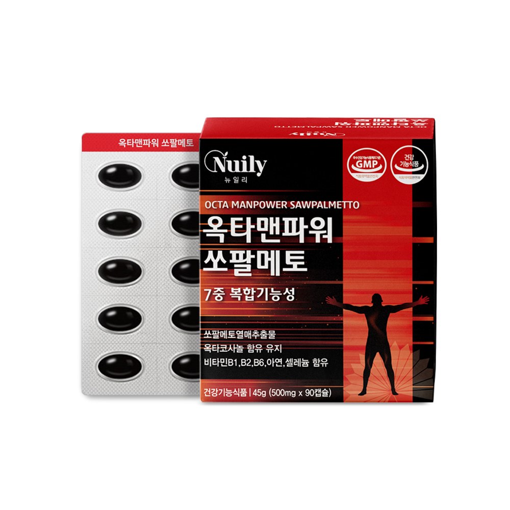 뉴일리 7중복합기능성 옥타맨 파워 쏘팔메토 90캡슐 3개월 - 상품 이미지