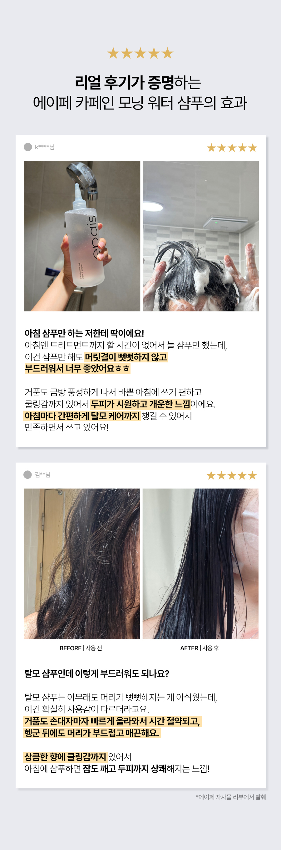 EPAIS Caffeine Morning Water Shampoo - description 7
