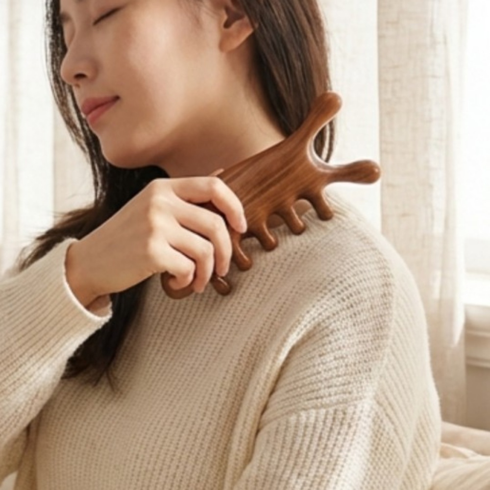 두피 괄사 마사지기 우드괄사 머리마사지 두피관리 림프순환 박대표마켓 - 상세 이미지 4