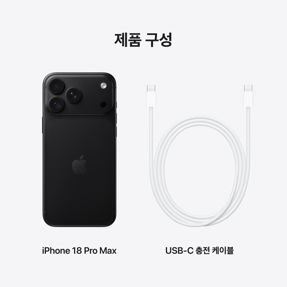 (3차 예약) 애플 아이폰 18 프로 맥스 자급제 512GB, 블랙 상품 이미지