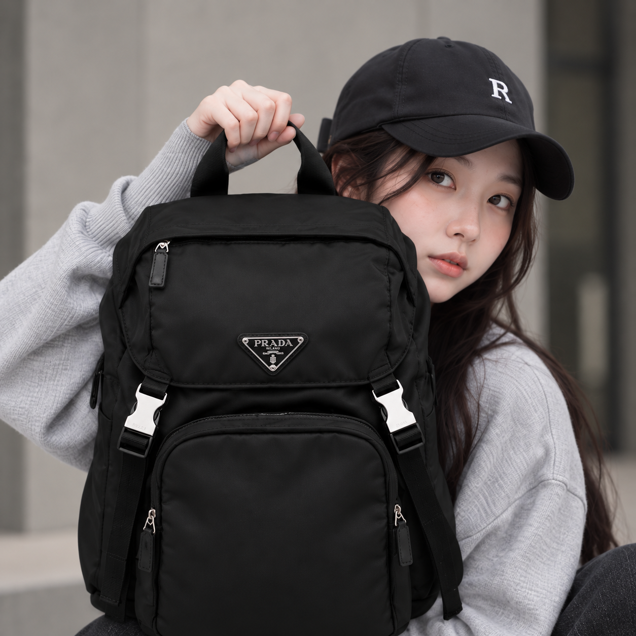 프라다 백팩 리나일론 나일론 백팩 이미지 7